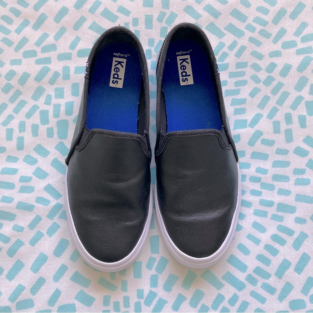 Keds Double Decker Leather Slip-On Sneakers